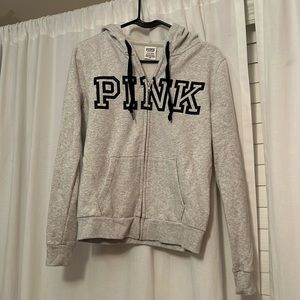 pink zip up jacket